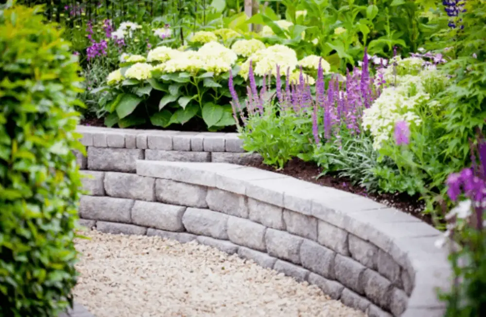 Retaining wall and walkway installation — Charlottesville VA