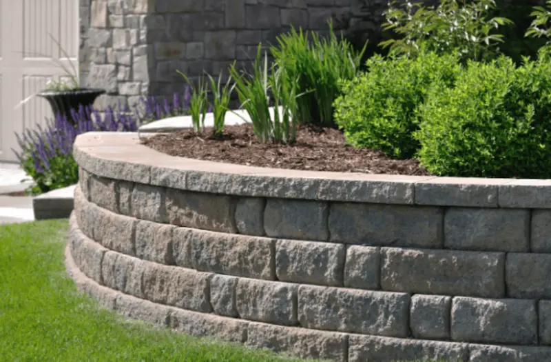 Retaining wall installation